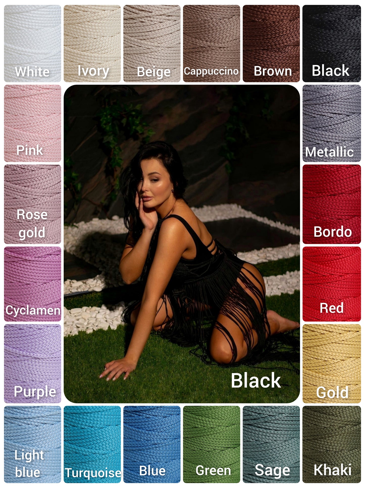 Handmade Macrame Fringe Dress: Elegant Boho Chic Festival Corset dress