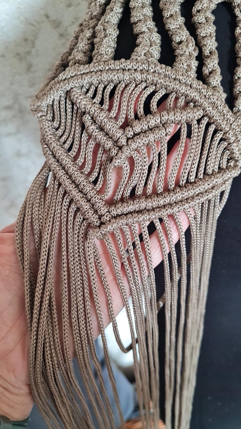 Silver Macrame necklace Tassel Epaulettes Rave costume