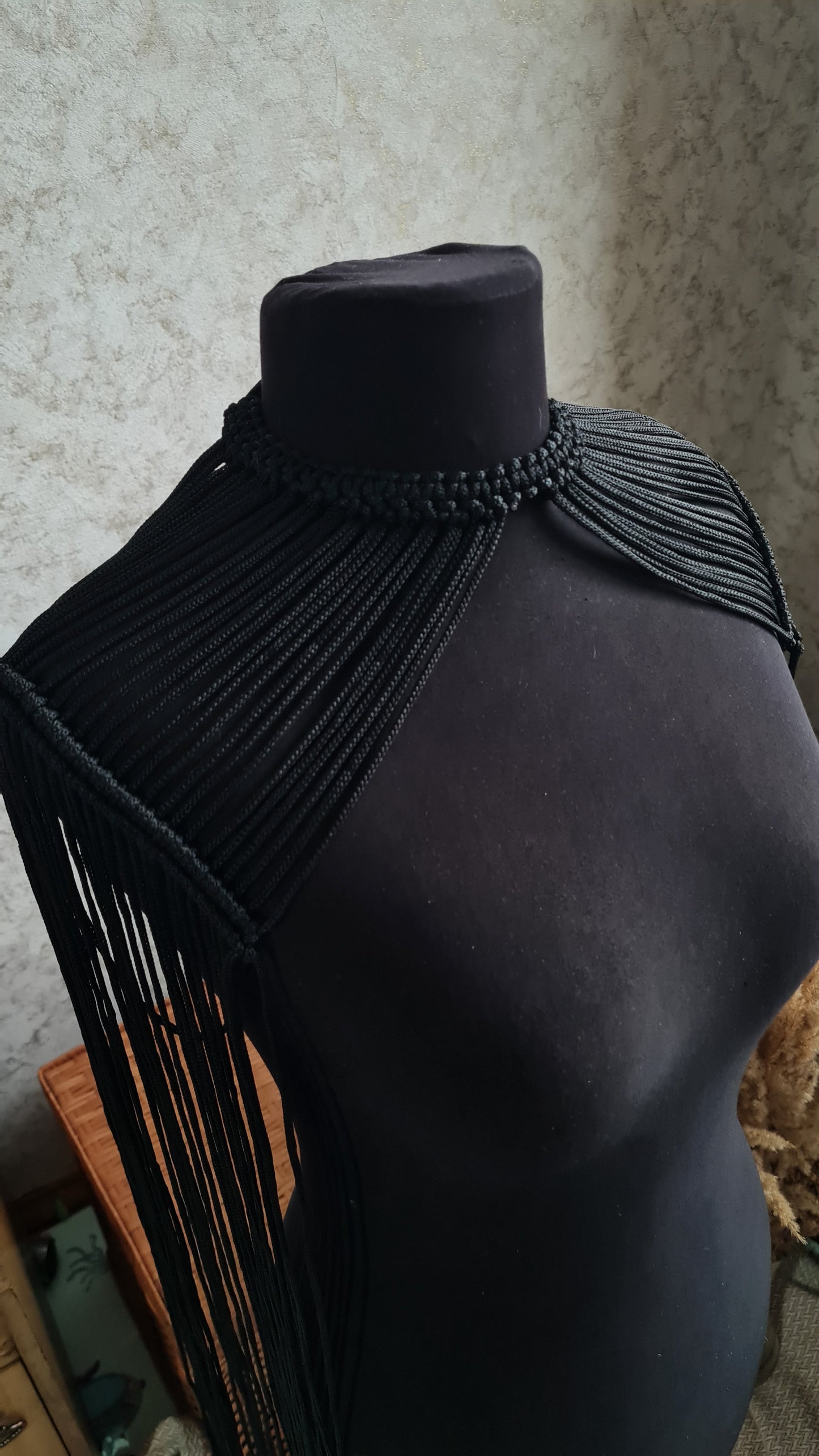 Macrame Fringe Epaulettes |  Boho Festival Fringe Shoulder Piece Custom Made