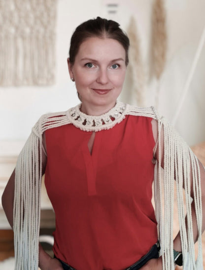 Shoulder epaulettes Trendy Burning Man Vest Cotton Necklace