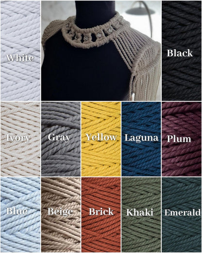 Shoulder epaulettes Trendy Burning Man Vest Cotton Necklace