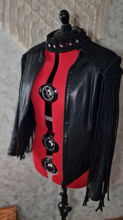 Shoulder epaulettes Trendy Burning Man Vest Cotton Necklace