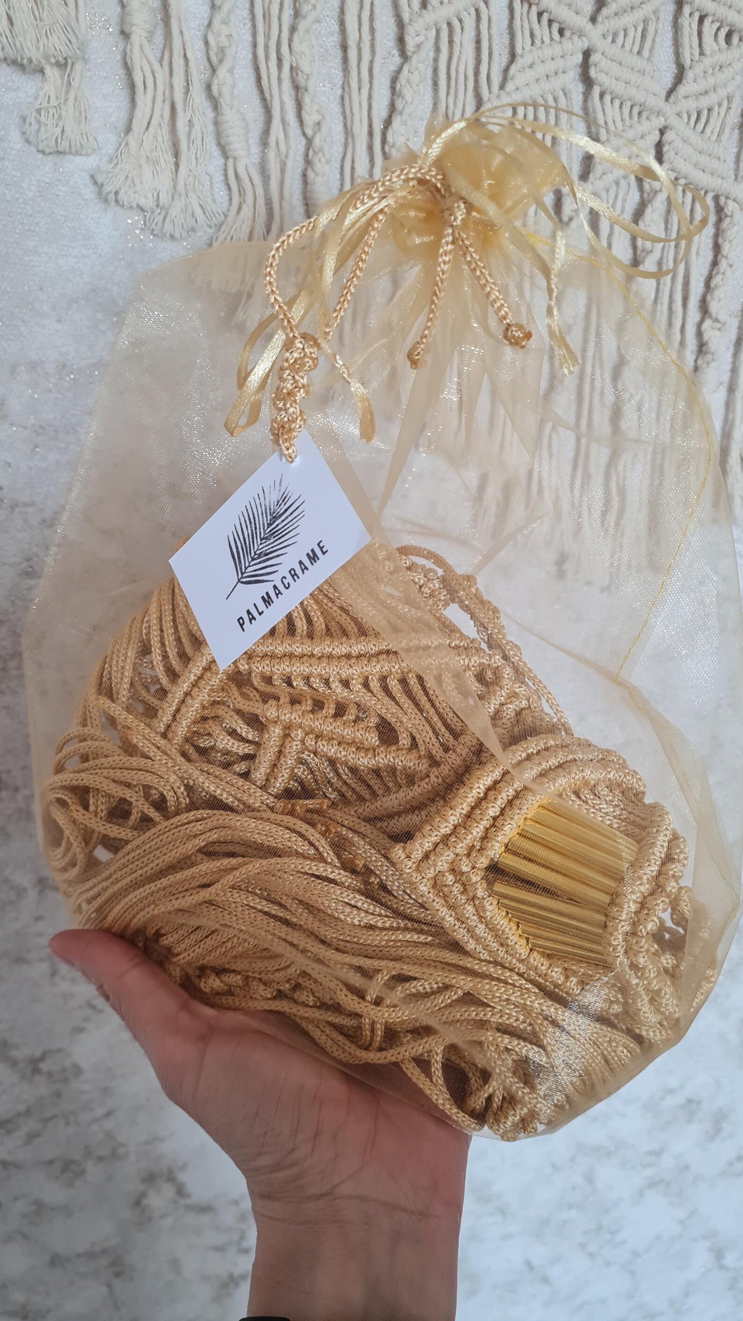 Gold Macrame Shoulder Choker: Festival Boho Shoulder Jewelry