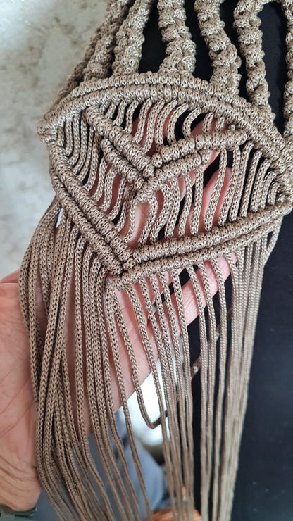 Gold Macrame Shoulder Choker: Festival Boho Shoulder Jewelry