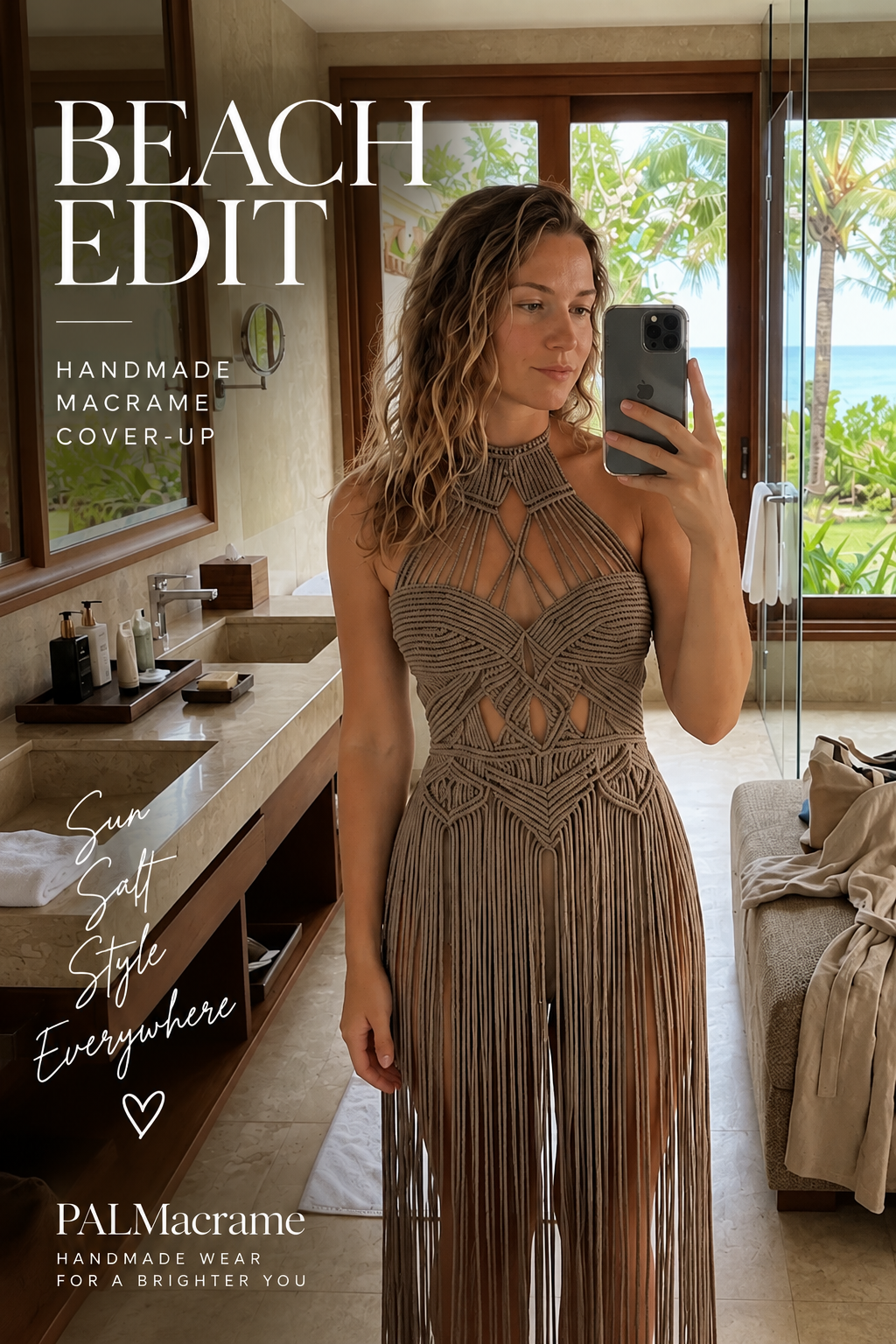 Handmade Macrame Fringe Dress: Elegant Boho Chic Festival Corset dress